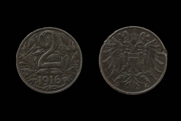 Coins Isolated Black Background — Photo