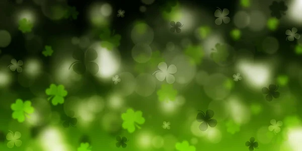 聖パトリックの日の背景と緑のクローバーの葉 — ストック写真