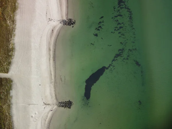 Vanuit Lucht Uitzicht Het Strand Zee — Stockfoto