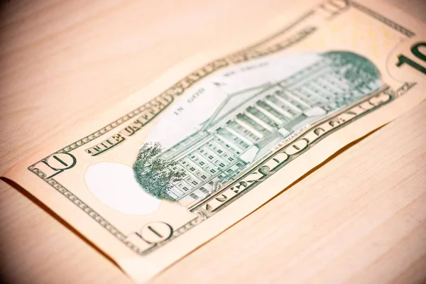 Доллар Банкноты Деревянном Фоне — стоковое фото