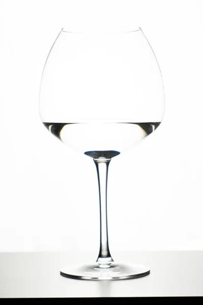 Verre Vin Blanc Sur Fond Clair — Photo