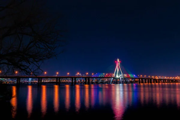 新年最著名的地标城市的夜景 — 图库照片