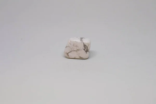 Primo Piano Pezzo Roccia Sfondo Bianco — Foto Stock