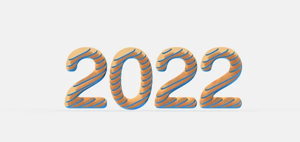 Šťastný Nový Rok 2022 Text Čísly Symboly — Stock fotografie