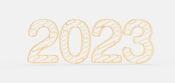 2023 Čísla Izolované Bílém Pozadí — Stock fotografie