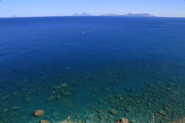 Luftaufnahme Von Meer Und Strand Der Mittelmeerküste — Stockfoto
