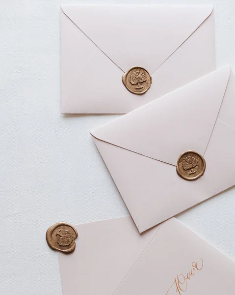 Grupo Envelopes Brancos — Fotografia de Stock