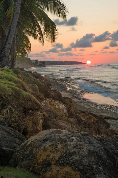 Hermosa Playa Tropical Atardecer — Foto de Stock