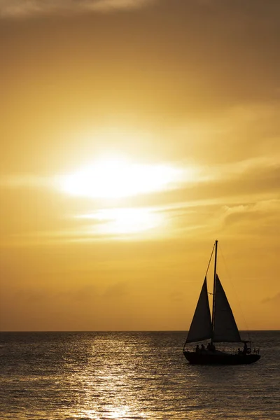 Indahnya Matahari Terbenam Laut — Stok Foto