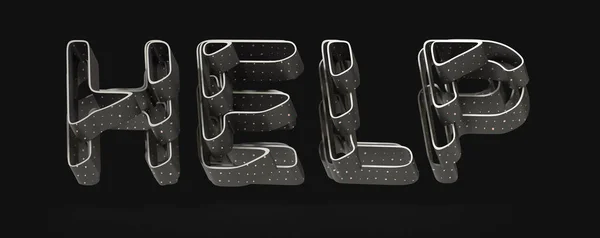 Rendering White Black Alphabet Letters Dark Background — Stock Photo, Image