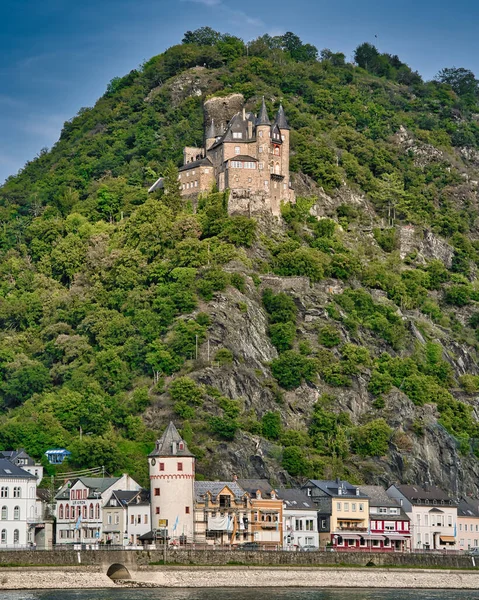 Vista Para Castelo Reno Suíça — Fotografia de Stock