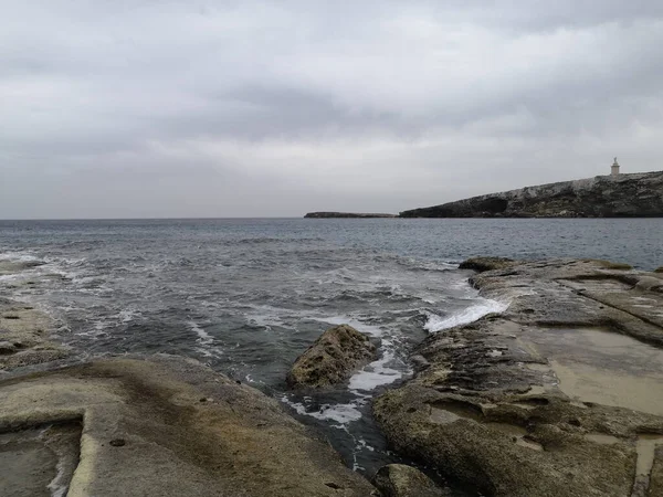 Kust Van Middellandse Zee Het Noorden Van Staat Israël — Stockfoto