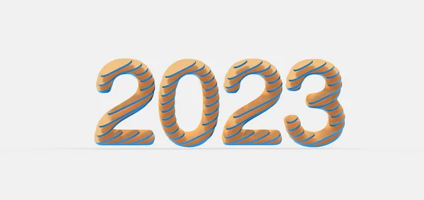 2023 Числа Ізольовані Білому Тлі — стокове фото