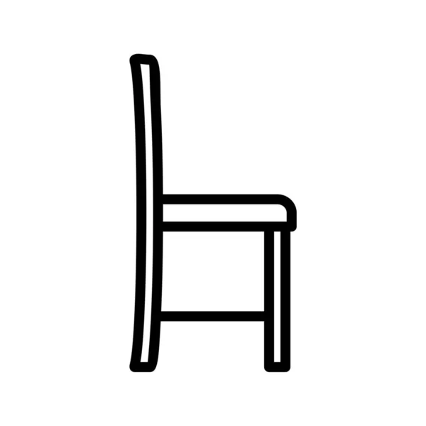 Sandalye Ikonu Web Için Basit Mobilya Vektör Simgeleri Çizimi — Stok fotoğraf