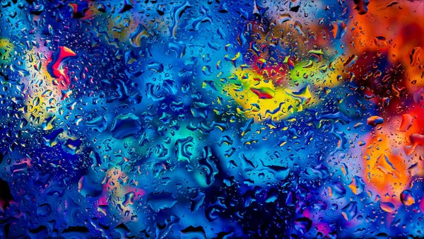 Abstract Background Blue Yellow Drops — Stock Photo, Image
