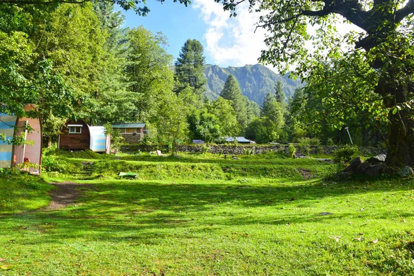 Hermoso Paisaje Con Pueblo Montaña —  Fotos de Stock