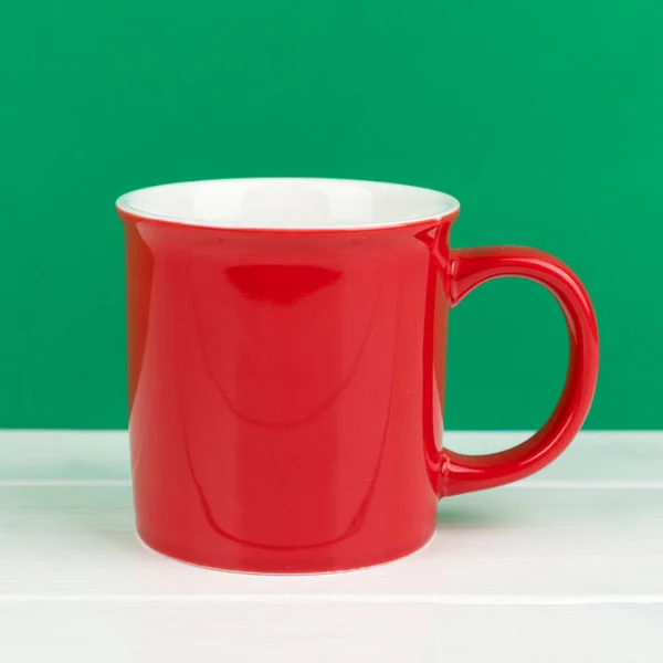 Taza Sobre Fondo Verde — Foto de Stock