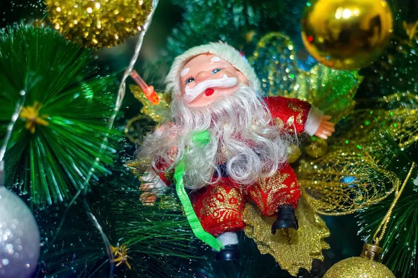 Decorazione Natalizia Con Babbo Natale Decorazioni — Foto Stock