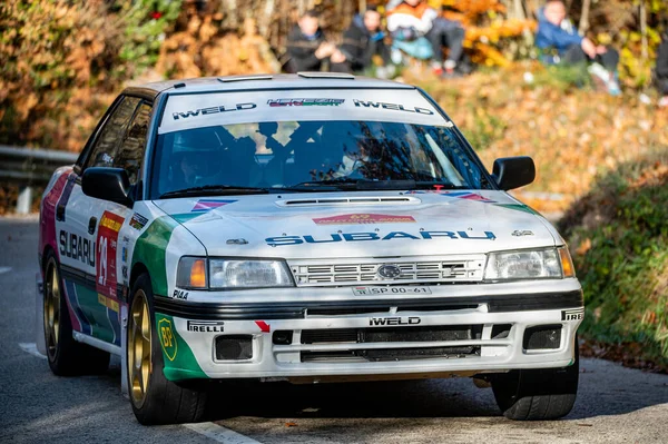 Coche Carreras Vintage Montar Carretera Durante Campeonato —  Fotos de Stock