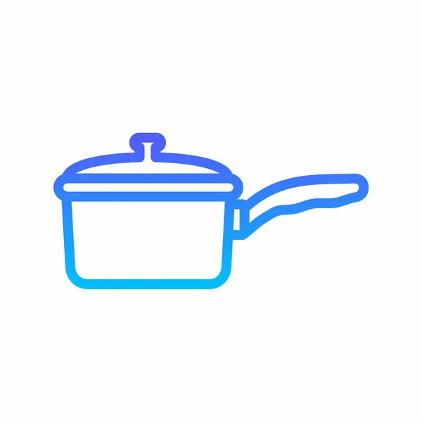 Saucepan Icon Outline Illustration Pot Vector Icons Web — Stock Photo, Image