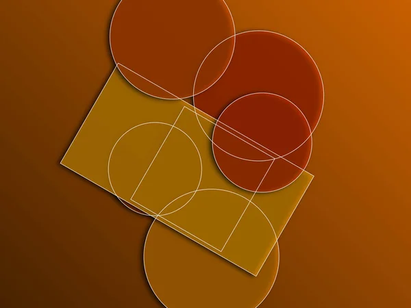 Fondo Abstracto Con Formas Geométricas Coloridas — Foto de Stock