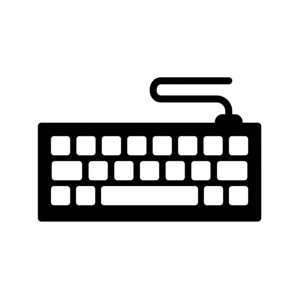 Tastatur Ikon Sort Hvid Illustration - Stock-foto