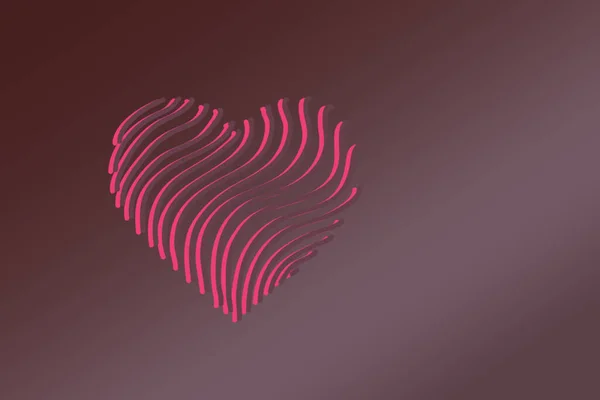Projeto Ilustração Vetor Forma Coração — Fotografia de Stock
