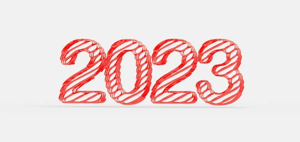 Feliz Ano Novo 2023 Texto Número — Fotografia de Stock