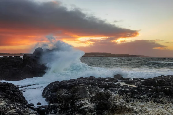 Magnifique Coucher Soleil Sur Mer — Photo