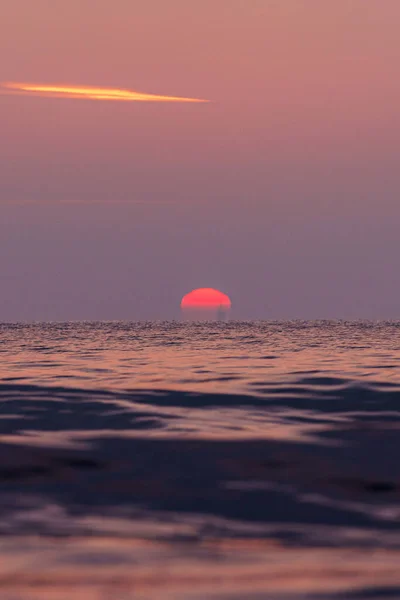 Belo Pôr Sol Sobre Mar — Fotografia de Stock