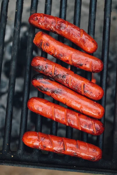 Grilled Sausages Barbecue Grill — Stock Photo, Image