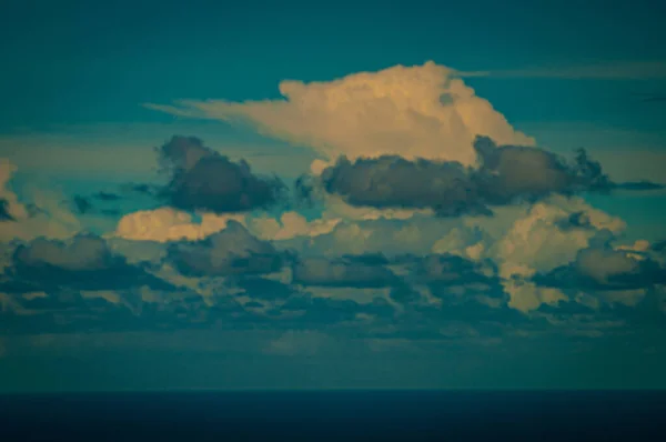 Mooie Lucht Met Wolken Zon — Stockfoto