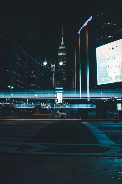 Nattutsikt Över Staden Shanghai Kina — Stockfoto