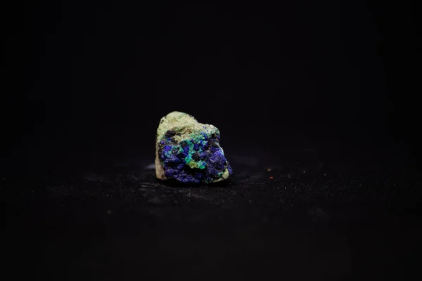 Macro Shot Piece Rock Black Background — Stock Photo, Image