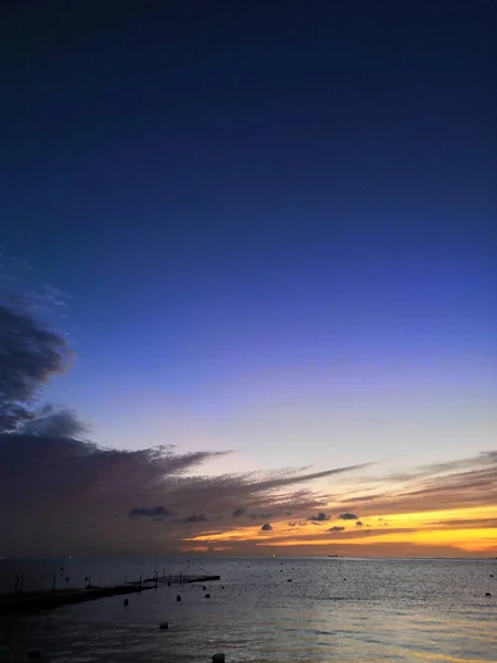 Hermoso Atardecer Sobre Mar — Foto de Stock