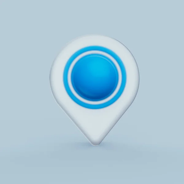 Rendering Blue Location Icon — Stock Photo, Image