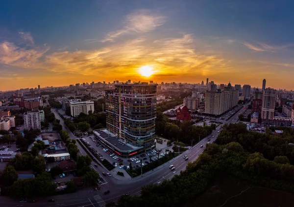 Kalabalık Eyaletin Başkentinin Havadan Görünüşü — Stok fotoğraf