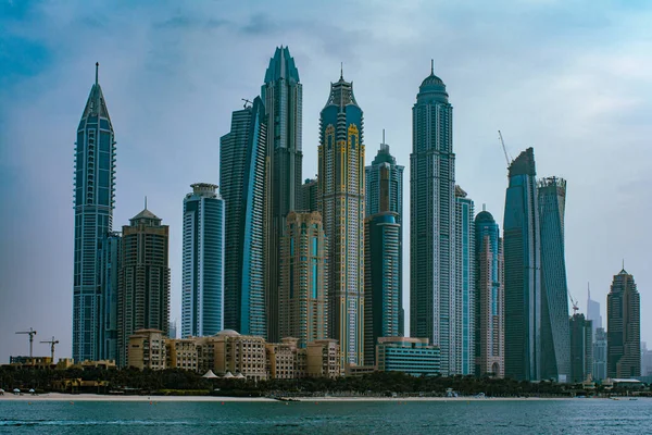 Dubai Uae November 2019 Panoramautsikt Över Stadens Silhuett Den Stora — Stockfoto