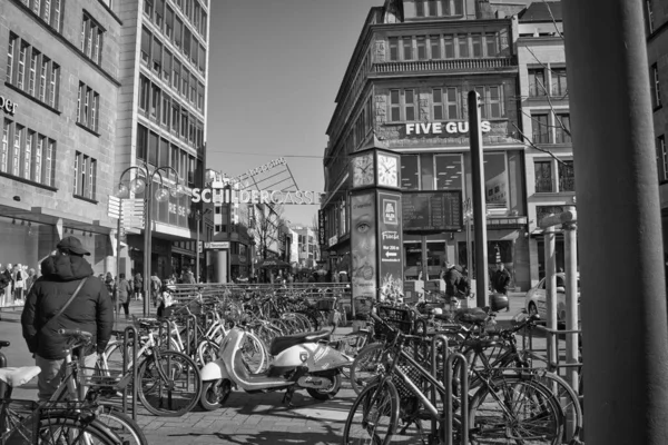 Straat Van Stad Fietsen — Stockfoto