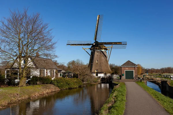Traditionele Hollandse Windmolens Zaanse Schans Nederland — Stockfoto