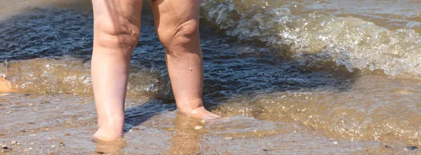 Woman Feet Beach — Stock Photo, Image