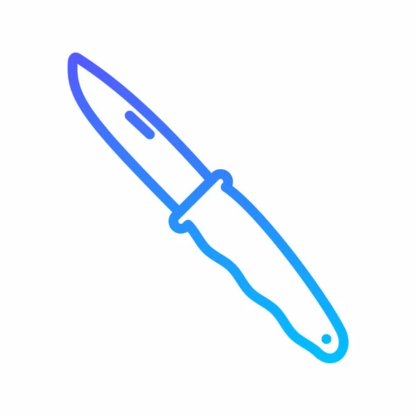 Cuchillo Vector Icono Signo Línea Delgada Ilustración Del Símbolo Contorno — Foto de Stock