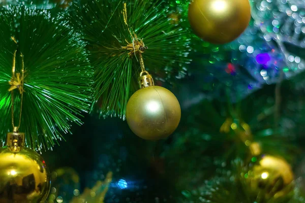 Arbre Noël Avec Des Décorations Des Boules — Photo