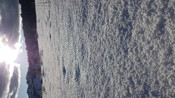 Luftaufnahme Der Wunderschönen Winterlandschaft — Stockfoto