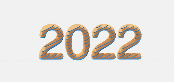 Feliz Ano Novo 2022 Texto Número — Fotografia de Stock