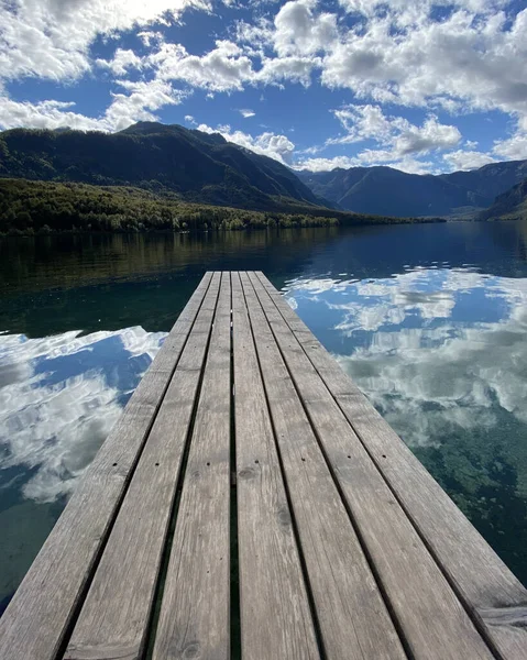 Bella Vista Sul Lago Montagna — Foto Stock