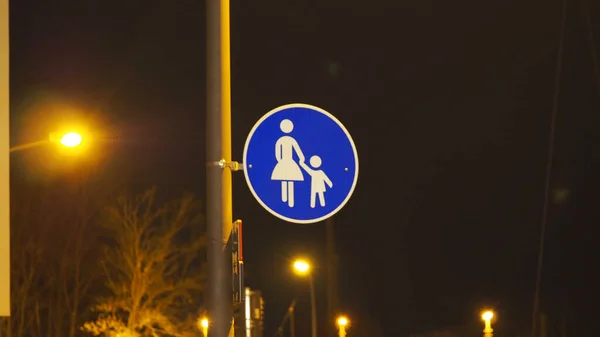 Знак Світлофора Вуличній Дорозі — стокове фото