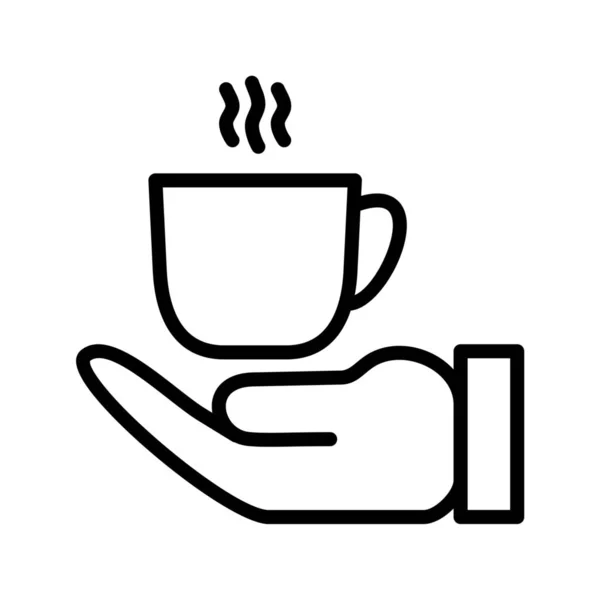 Hand Holding Cup Hot Drink Vector Illustration — Stock Photo, Image