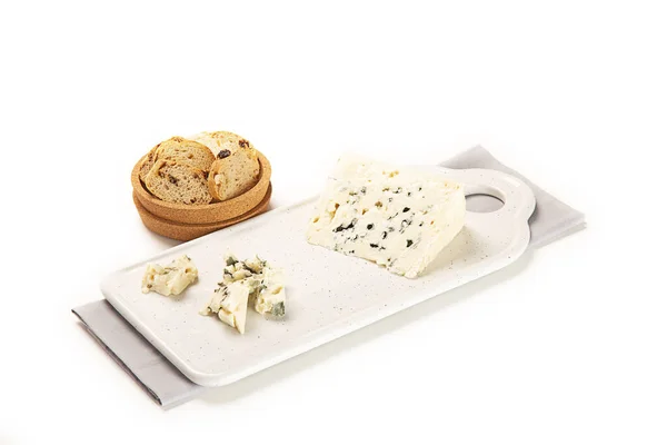 Delicious Cheese White Background — Stock Photo, Image