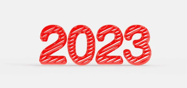 2023 Numeri Isolati Sfondo Bianco — Foto Stock